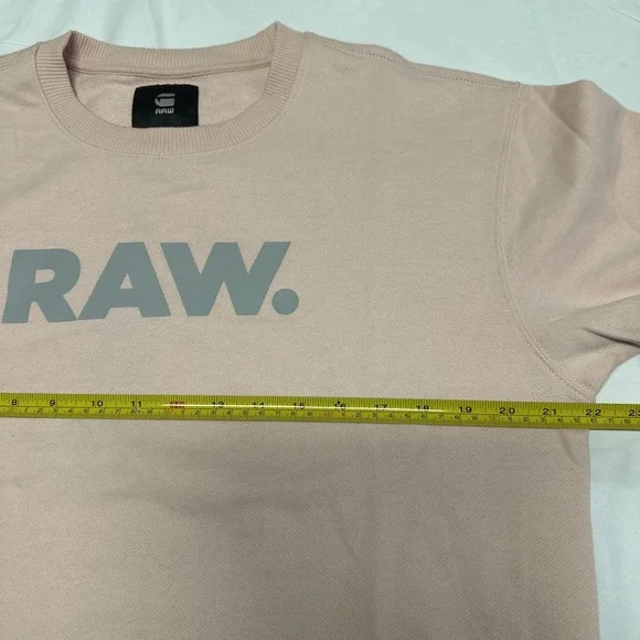 G-Star Raw Women Size Large Premium Core Raw Crewneck Sweatshirt Blush Pink - Picture 11 of 13
